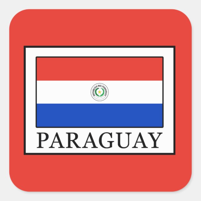 Paraguay Square Sticker (Front)