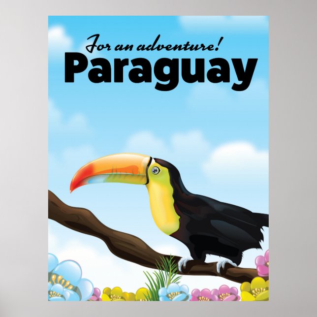 Paraguay Toucan travel poster (Front)