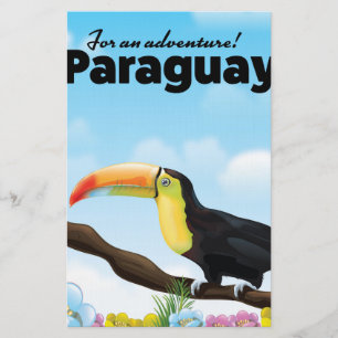 Paraguay Toucan travel poster Stationery