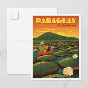 Paraguay Vintage Travel Postcard