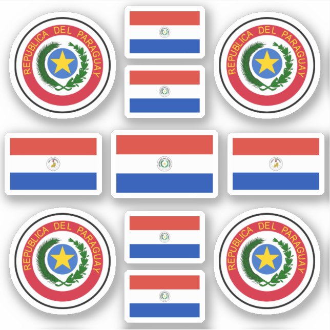 Paraguayan state symbols / coat of arms and flag (Front)