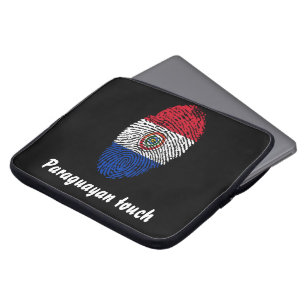 Paraguayan touch fingerprint flag laptop sleeve