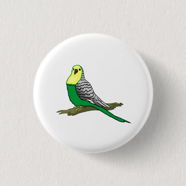 Parakeet 1 Inch Round Button (Front)