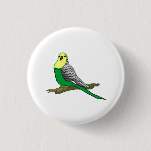 Parakeet 1 Inch Round Button