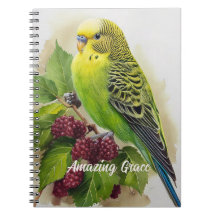 Parakeet and Mulberries Notebook