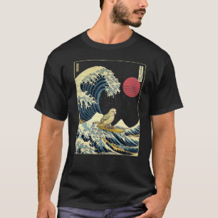 Parakeet Bird Kanagawa Wave Funny Surf Animal 1 T-Shirt