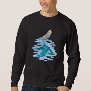 Parakeet Budgie Bird Budgerigar Dinosaur Shadow P Sweatshirt