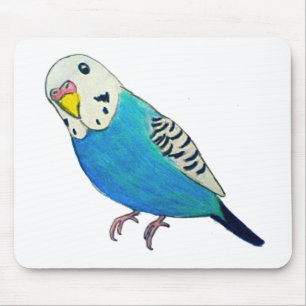 Parakeet Drawing Mouse Pad