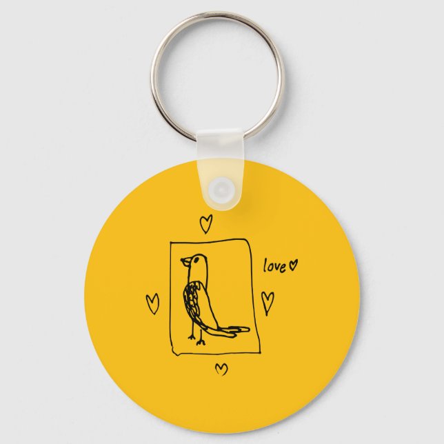 Parakeet keychain (Front)