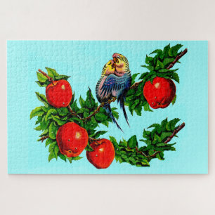 parakeets in love jigsaw puzzle