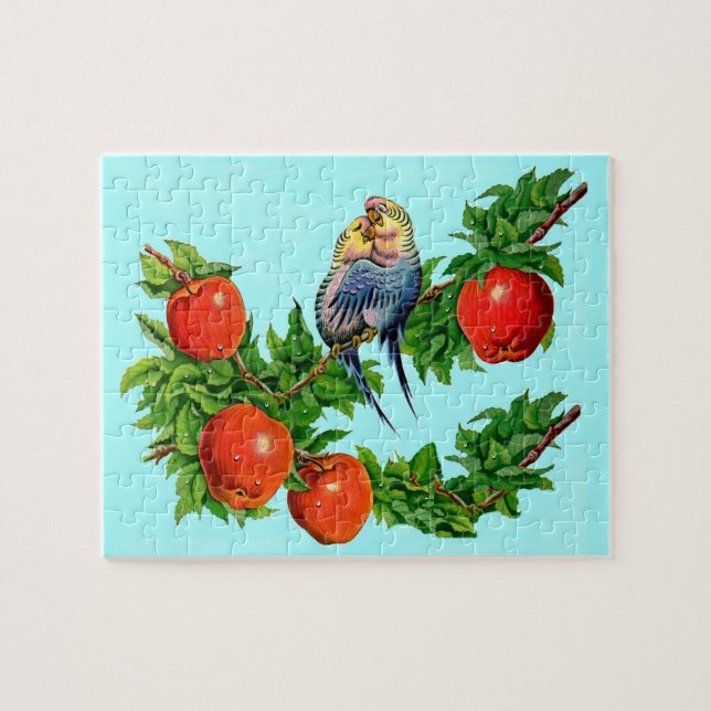parakeets in love jigsaw puzzle (Horizontal)