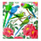 Parakeets & Peonies Print