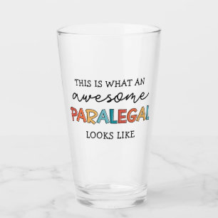 Paralegal Awesome Legal Assistant Funny Glass
