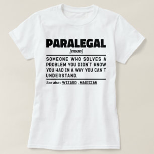 Paralegal Noun Definition Legal Assistant Humour T-Shirt