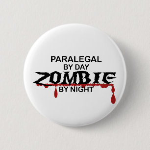 Paralegal Zombie 2 Inch Round Button