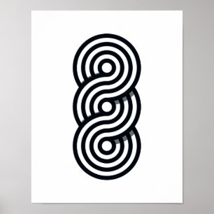 Parallel Lines Art Print - Black and White Line