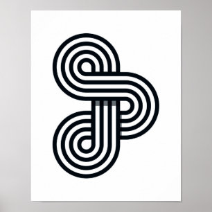 Parallel Lines Art Print - Black and White Line