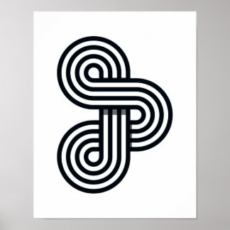 Parallel Lines Art Print - Black and White Line