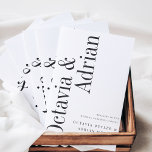 Parallel | Modern Black & White Wedding Program<br><div class="desc">Designed to match our Parallel wedding invitations. A beautiful typography based design with a minimalist feel,  featuring modern soft black serif lettering. Personalize this folded wedding program with your ceremony details and wedding party,  and add additional custom text to the back.</div>
