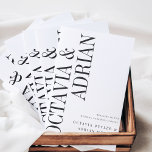 Parallel | Modern Black & White Wedding Program<br><div class="desc">Designed to match our Parallel wedding invitations. A beautiful typography based design with a minimalist feel,  featuring modern soft black serif lettering. Personalize this folded wedding program with your ceremony details and wedding party,  and add additional custom text to the back.</div>