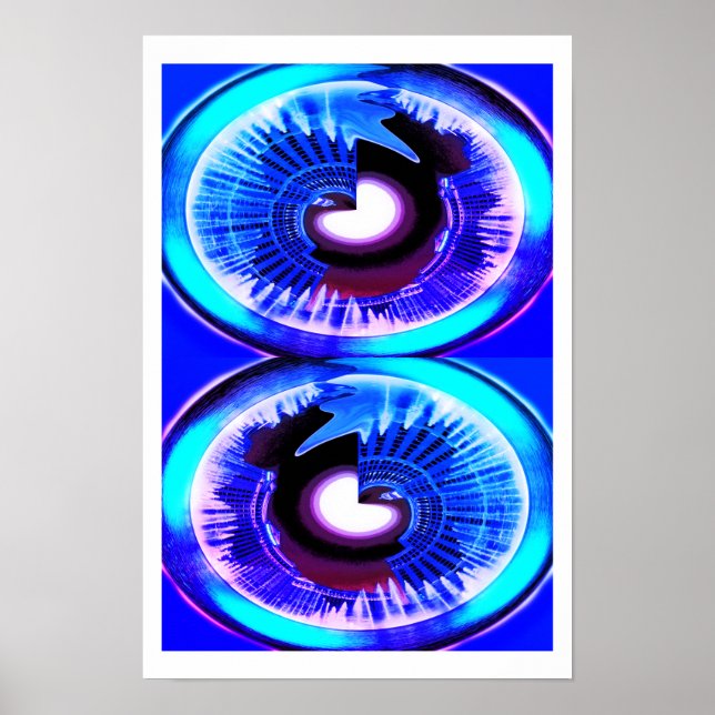 Parallel universes in moonlight art poster (Front)