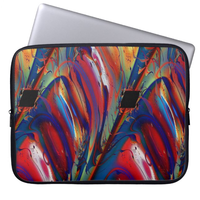 Parallelogram Cool Abstract Fine Art Fractal Laptop Sleeve (Front)