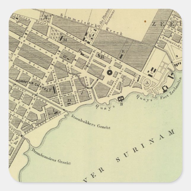 Paramaribo Surinam Square Sticker (Front)