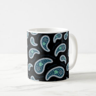 Paramecia Paisley Biology Science Microbe Dark Coffee Mug