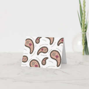 Paramecia Paisley Personalizable Biology White Thank You Card