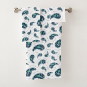 Paramecia Paisley Protozoan Biology Cute Science Bath Towel Set