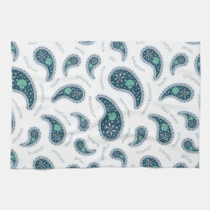 Paramecia Paisley Protozoan Biology Cute Science Kitchen Towel