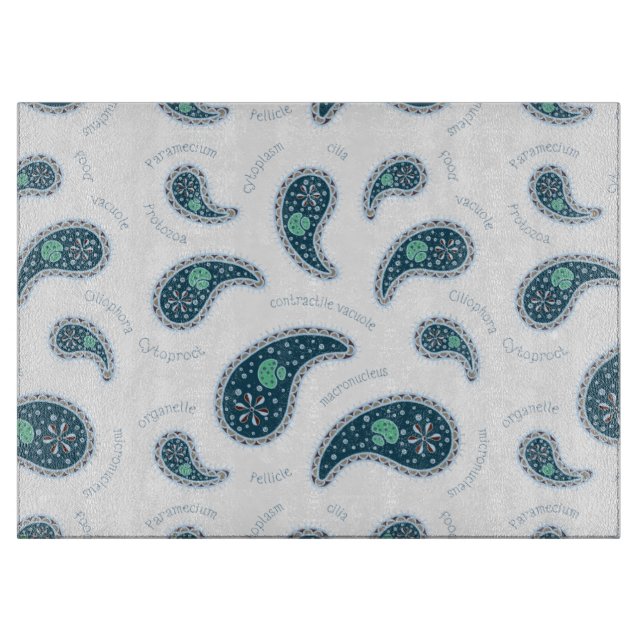 Paramecia Paisley Protozoan Biology Science Cutting Board (Front)
