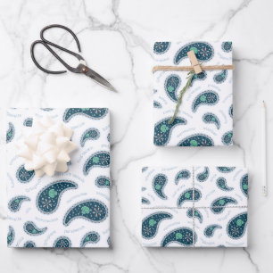 Paramecia Paisley Protozoan Biology Science Fun Wrapping Paper Sheet