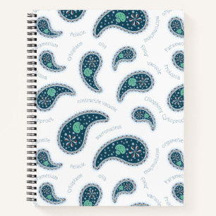 Paramecia Paisley Protozoan Biology Science Notebook