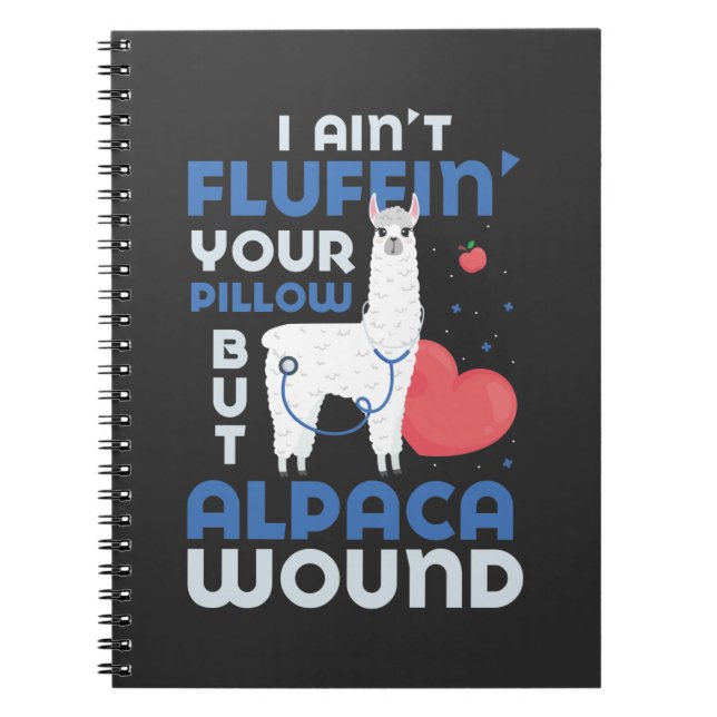 Paramedic Alpaca Wound Care Nurse Trauma EMT Notebook (Front)