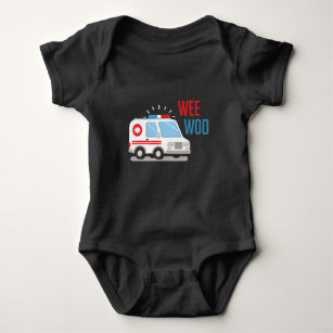 Paramedic Ambulance Car wee woo Hospital EMT Baby Bodysuit