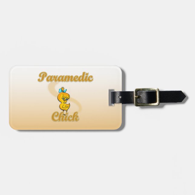 Paramedic Chick Luggage Tag (Front Horizontal)
