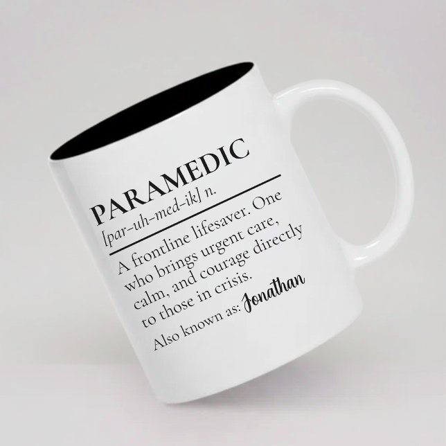 Paramedic Definition Mug Personalized Medical Gift (Personalized Paramedic Mug Health Professional Gift, Paramedic Definition Coffee Mug Thank You Gift)