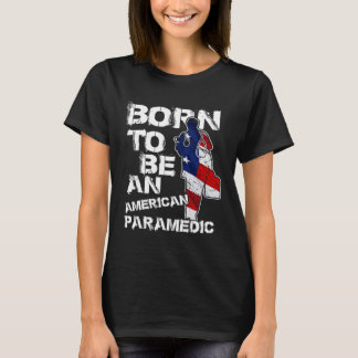 Paramedic Distressed American USA Flag For EMTs T-Shirt