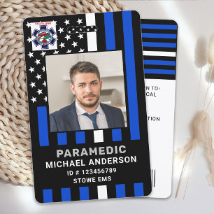 Paramedic Emergency Medical Personalized Photo ID Badge