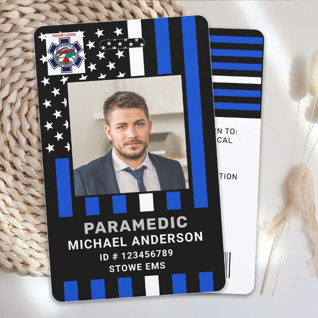 Paramedic Emergency Medical Personalized Photo ID Badge (Creator Uploaded)