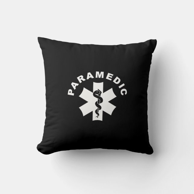 Paramedic EMS Logo Throw Pillow (Front)