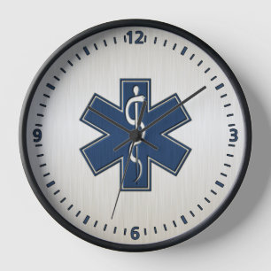 Paramedic EMT EMS Blue Clock