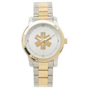 Paramedic EMT EMS Gold and Silver Watch