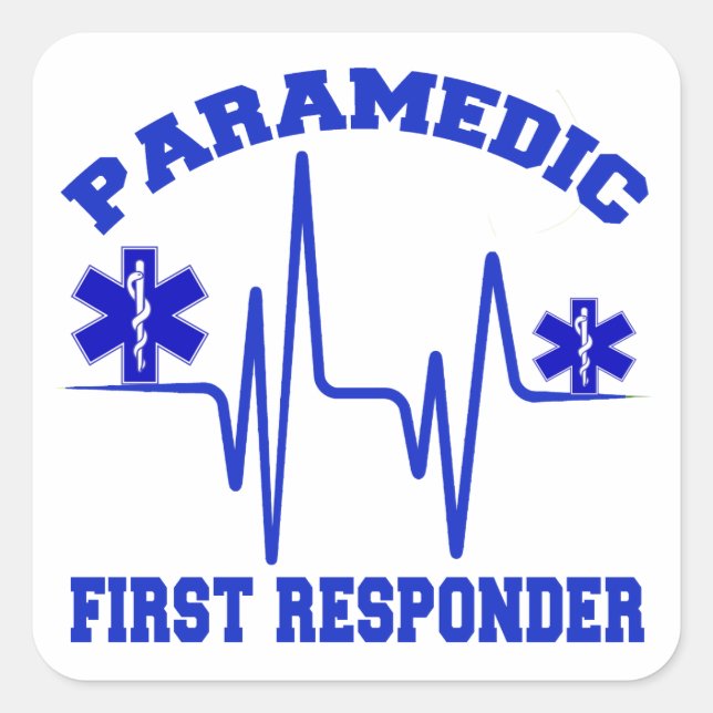 Paramedic First Responder Square Sticker (Front)
