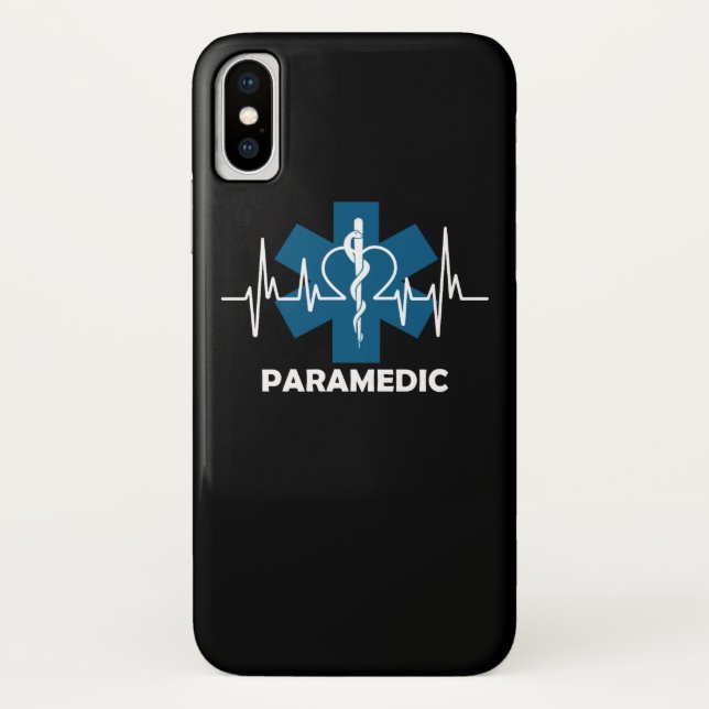 Paramedic Heartbeat Case-Mate iPhone Case (Back)