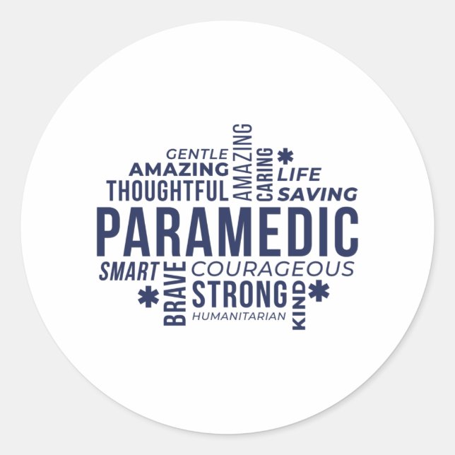 Paramedic Hero Classic Round Sticker (Front)