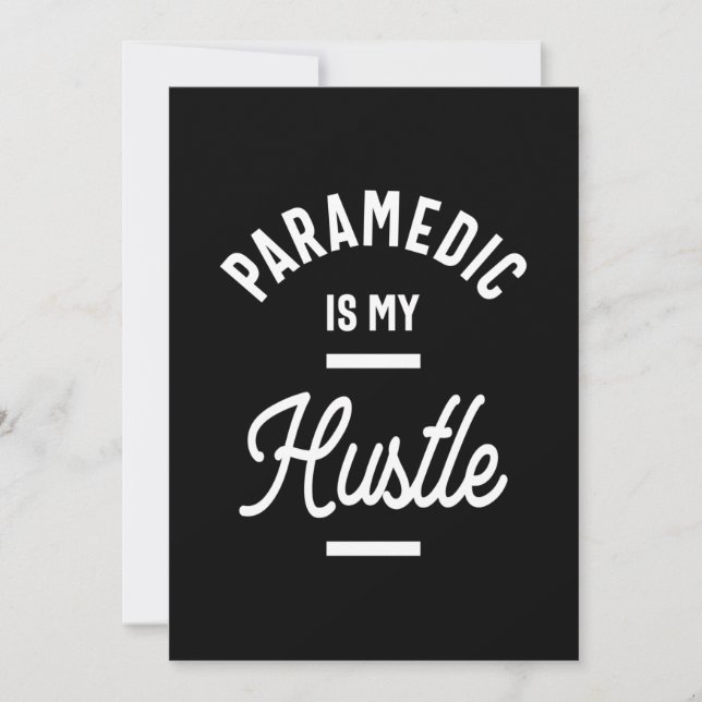 Paramedic Job Title Gift Thank You Card (Front)