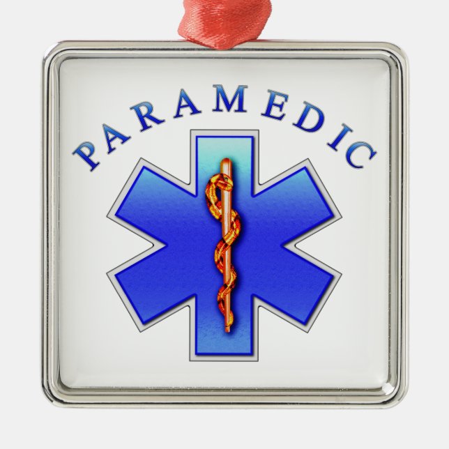 paramedic metal ornament (Front)