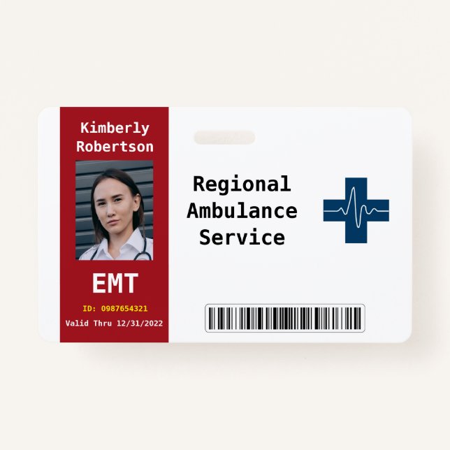 Paramedic Security ID  Badge (Front)